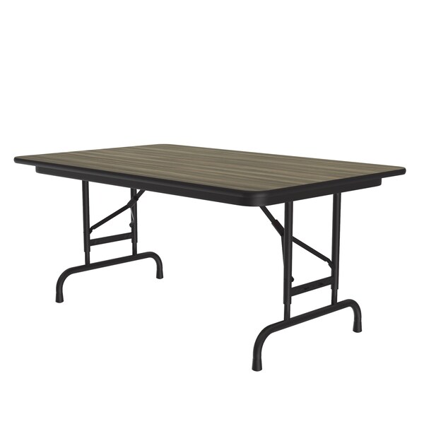 CFA Adjustable HPL Folding Tables 30x48 Colonial Hickory